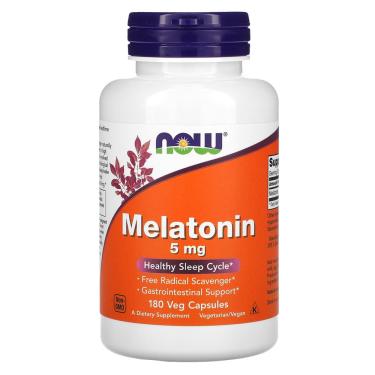 Imagem de Vitamina Suplemento Melatonina 5mg 180 Capsulas - Now Foods - Importado