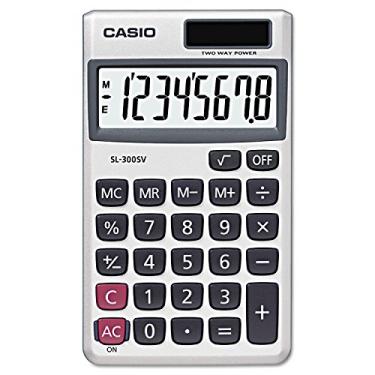 Imagem de Casio Calculadora de mesa com função padrão SL-300SV | Uso geral | Tela grande de 8 dígitos | Tamanho de bolso | Funções básicas de matemática | Ideal para casa e escritório