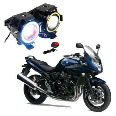 Imagem de Par Farol de Milha Angel Eye U7 para Moto Suzuki Bandit 650 2005 2006 