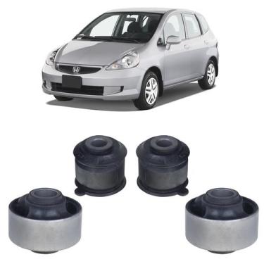 Imagem de 4 Borracha Pequena Grande Dianteira Honda Fit 2003 A 2008 - Auto Flex