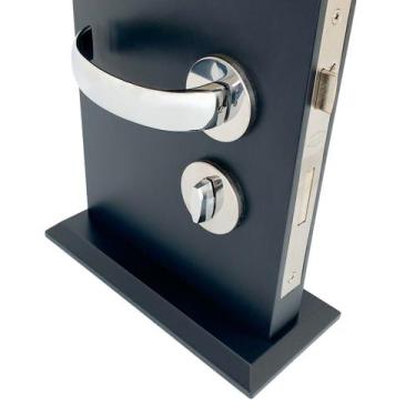 Imagem de Fechadura De Porta Banheiro Cromada 55mm Pisa ABNT - DECORPLACE