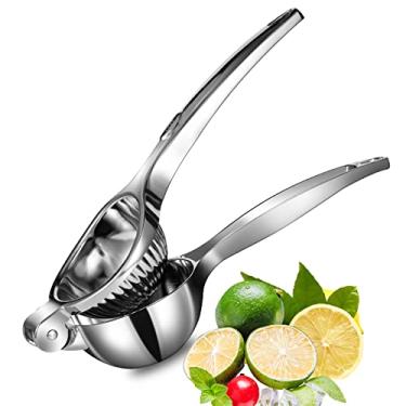 Imagem de Espremedor de limão premium Tezz, espremedor manual de metal grande e resistente para limão, espremedor manual de frutas cítricas