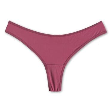 Imagem de Calcinha Fio Dental Duplo Em Microfibra - Rara Flor, Rosa goiaba, G