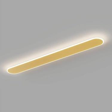 Imagem de Luminárias de teto embutidas LED lineares de decoração moderna Branco Minimalista Tira longa Barra de luz de teto regulável Barra de luz de teto dourada para corredor Lâmpada de teto preta d