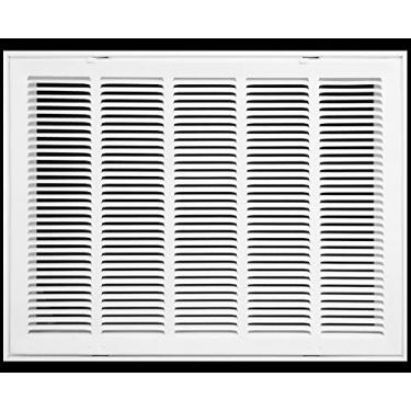 Imagem de HVAC Premium Grade de filtro de ar de retorno de aço de 61 x 45 cm para filtro de 2,5 cm - dobradiça fixa - cobertura de duto HVAC - face plana estampada - branca [dimensões externas: 66 5/20 cm L x