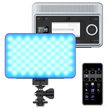 Imagem de VILTROX Painel de luz LED RGB, controle de smartphone, cor completa na câmera, luz de fotografia LED, 2600K-6800K, luz de vídeo LED regulável, com bateria NP-F550 (Sprite 15C)