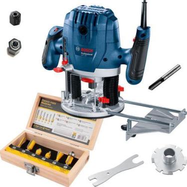 Imagem de Tupia Coluna Bosch 1300w Gof 130 Com Kit Fresas 6 Peças 220v