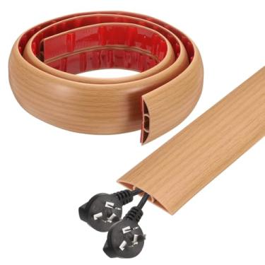 Imagem de HARFINGTON Capa de cabo de 1,2 m L 0,5 x A 0,3 canal interno PVC esconde extensão, protetor de fios para evitar desvios de cabos, gerenciamento de cabos, amarelo