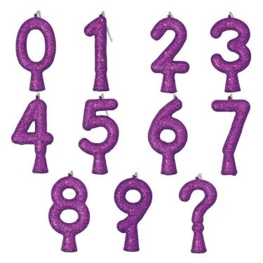 Imagem de Vela De Aniversário Puro Glitter Roxa Modelo ?