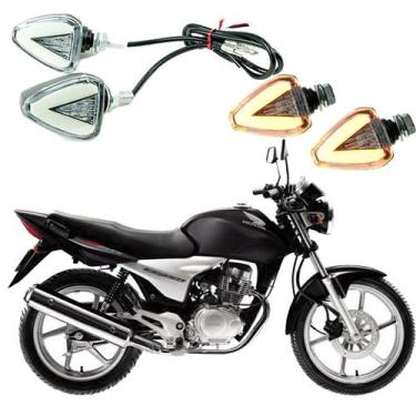 Imagem de KIT 4 Setas Esportiva Pisca de Led Modelo P07 para Moto Honda CG 150 S