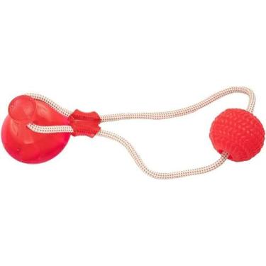 Imagem de Brinquedo Cabo De Guerra Com Ventosa Interativo Para Cães - Vermelho -