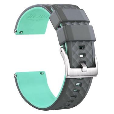 Imagem de Pulseira de relógio Ritche Silicone 22 mm Quick Release cinza/azulado