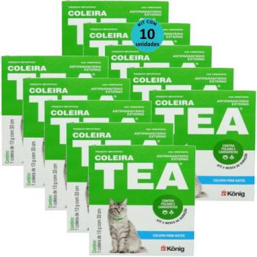 Imagem de Kit Coleira Contra Pulgas e Carrapatos TEA 327 Gatos König 13g Com 33c