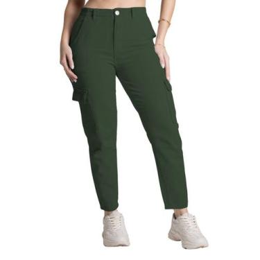 Imagem de Calça Sarja Sawary Mom - 279457 - 34, Verde, 34