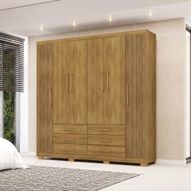 Imagem de Guarda Roupa Dunas Casal 6 Portas de Bater 6 Gavetas MDF Nature G98 - Gran Belo