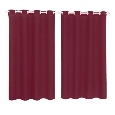 Imagem de Cortina Tecido Oxford Sala Quarto 2,80 X 2,50 - Bordô