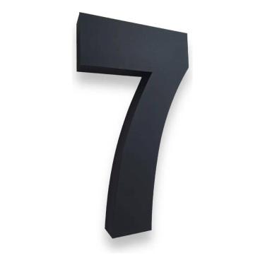 Imagem de 2X Número De Aço Inox Preto Fosco 20Cm Corte A Laser