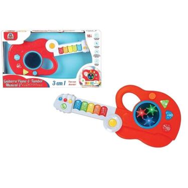 Imagem de Brinquedo Guitarra Piano e Tambor Musical - Braskit