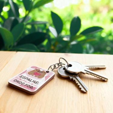 Imagem de Kit 25 Chaveiros Mdf Dia dos Namorados Encontro de Casais - Deliquadro