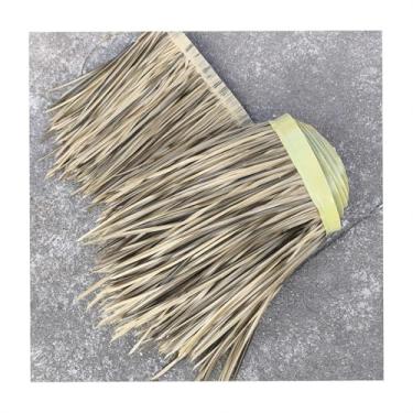 Imagem de Rolo de palha de telhado de palmeira simulação palha falsa telha de palha à prova de fogo material PE palha de palmeira 1-30 m proteção ambiental antienvelhecimento para Tiki Bar (amarelo f, 0,5 x 20