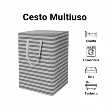 Imagem de Cesto Organizador para Toalhas e Roupas no Banheiro