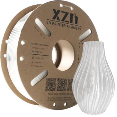 Imagem de XZN Filamento TPU 1,75 mm 95A Filamento de impressora 3D flexível macio, carretel de 1 kg (1 kg), precisão dimensional +/- 0,02 mm (TPU transparente)