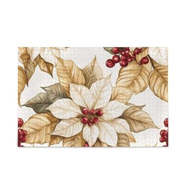 Imagem de WELLDAY Quebra-cabeça flores de Natal 1000 peças grande jogo de arte para adultos adolescentes