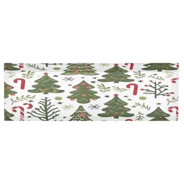 Imagem de CEBUGI Cortina blackout para janela – Cortinas de proteção de privacidade para cozinha/banheiro/sala de estar/lavanderia (137 x 45 cm, 1 painel, árvore de Natal)