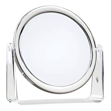 Imagem de Espelho Redondo Dupla Face Para Mesa e Com Suporte - Quanhe