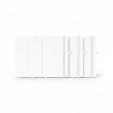 Imagem de Caderno A5 Capa Dura em PU, 80 Folhas Pautadas na Cor Bege, com Elástico e Suporte para Caneta, Tamanho 21x14,5cm (5, Branco)