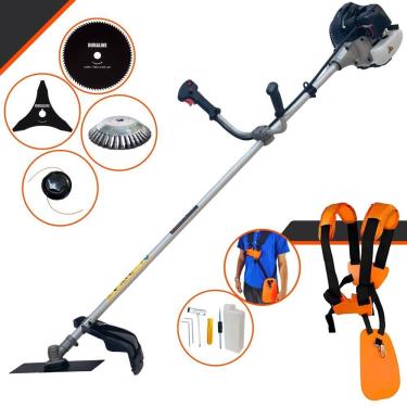 Imagem de Roçadeira Profissional Anmax Cg430-b 43cc + Faca 3p E Escova