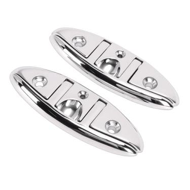 Imagem de Fabater 316 Grampos Dobráveis ​​de Barco de Aço Inoxidável, Grampo Dobrável de Barco, Acabamento Liso de Aço Inoxidável de 5 Polegadas, Doca Dobrável Marinha para Reboques de Iates