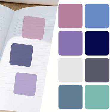 Imagem de 160 folhas de notas adesivas transparentes, notas adesivas coloridas claras, blocos de notas adesivos, adesivos de mensagem removíveis para organização e anotações