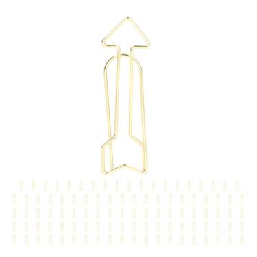 Imagem de Cryfokt Clipes de Papel Engraçados do Planejador da Forma da Flor Clipes de Papel Duráveis ​​do Metal para a Escola de Casa Escritório para a Classificação Arquivo, 100 de Ouro Dos Pces (Padrão de