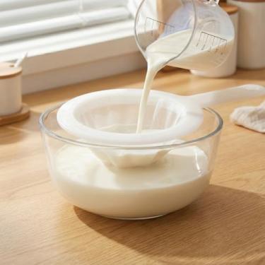 Imagem de Coador de malha fina, 200 malha essencial para cozinhar, cozinhar suco de leite de soja, filtro de suco de leite de soja, fácil de limpar, multiuso, utensílio de cozinha, pacote com 1