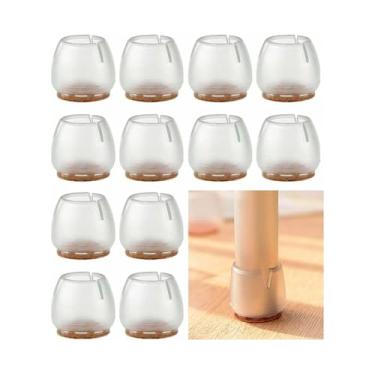 Imagem de Protetores de Móveis Silicone para Cadeiras 16 Peças - Pisos Deslizamento Suave Silencioso Previne Arranhões Mesas Escritórios Madeira Maciça Cerâmica