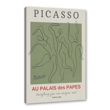 Imagem de Picasso Matisse Flor Bauhaus William Morris Pintura em Tela Arte de Parede Galeria Mercado de Flores Cartazes Impressões Modernas para Decoração de Sala de Estar (SKU9,12 x 45,7 cm = (30 x 45 cm
