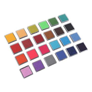 Imagem de aqxreight Almofada de Tinta 24 Cores Lavável Ampla Aplicação Almofada de Tinta de Carimbo para Crianças para Artesanato Faça você Mesmo Cartão Fazendo Livremente Pode Ser Lavado Cores Diferentes São 24 e Atendem Infantil