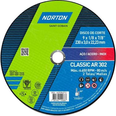 Imagem de Disco De Corte, 230 Mm X 3 Mm X 22,23 Mm, Classic Norton Ostenvonder
