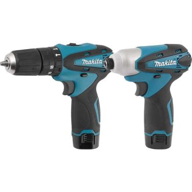 Imagem de Conjunto Parafusadeira-furadeira De Impacto, Com 2 Baterias 12 V, Carregador E Maleta, Dk1493 Makita