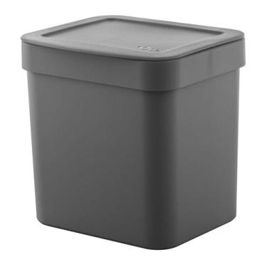 Imagem de Lixeira De Pia Cozinha Compacta 2,5L Aro Esconde Saco Lixinho Higiênic