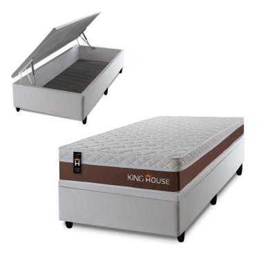 Imagem de Cama Box Baú Venice 96x203 C/ Molas Ensacadas King House