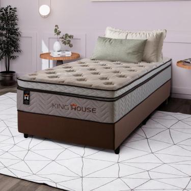 Imagem de Cama Box Molas Ensacadas Liverpool 96x203 Marrom King House