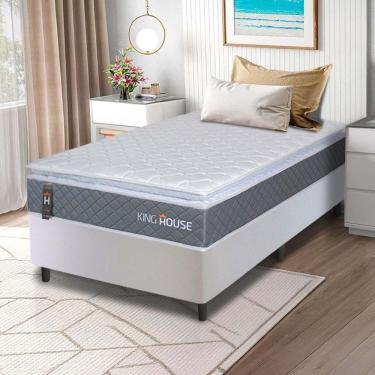 Imagem de Cama Box Luanda Espuma D28 Solteiro 96x203 Branco King House