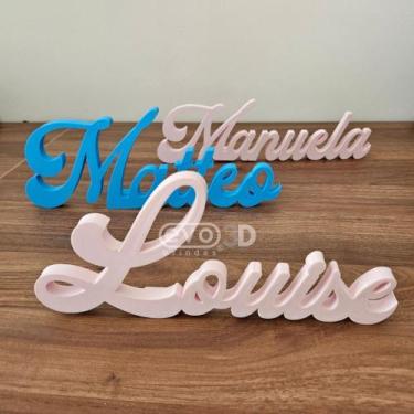 Imagem de Nome Personalizado 3D Decorativo Letreiro De Mesa Quarto Bebê Escritór