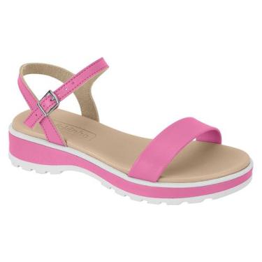 Imagem de Sandália Infantil Rasteirinha Molekinha acab. liso 2361.200, Rosa, 31