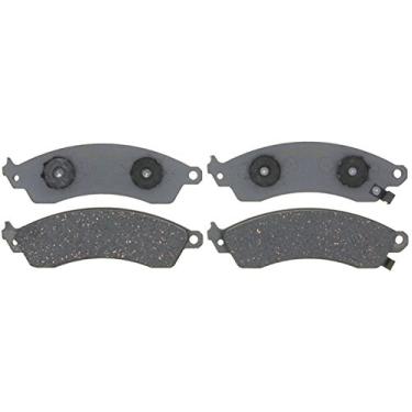 Imagem de ACDelco Conjunto de pastilhas de freio a disco dianteiro de cerâmica prata 14D412C com sensor de desgaste