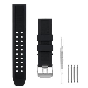 Imagem de SANDEIN Pulseira de relógio compatível com Luminox, pulseira de substituição de silicone de borracha macia de 23 mm para relógios Luminox 3050 8800 e 3950, preta