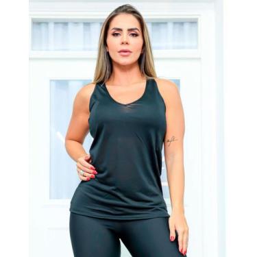 Imagem de Camiseta Regata Feminina Fitness de Academia em Dry Fit Seca Rápido  -