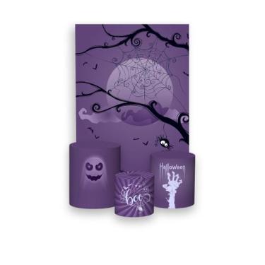 Imagem de Painel De Festa Vertical 1,50 x 2,20 + Trio De Capas Cilindro - Hallow